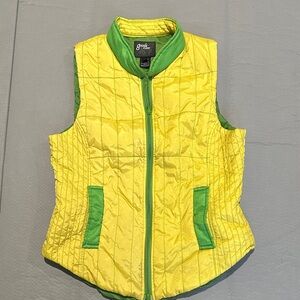 Goode Rider Yellow and Green Quilted Vest